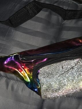 Holographic Rainbow Rhinestone Fanny Pack